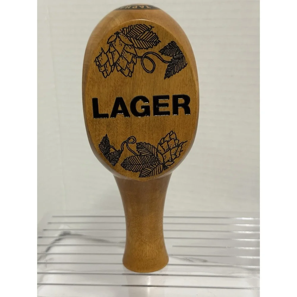 Beer Tap Handle – 6.50'' Natural Wood‎ Lager Tap Handle for Draft Bar System